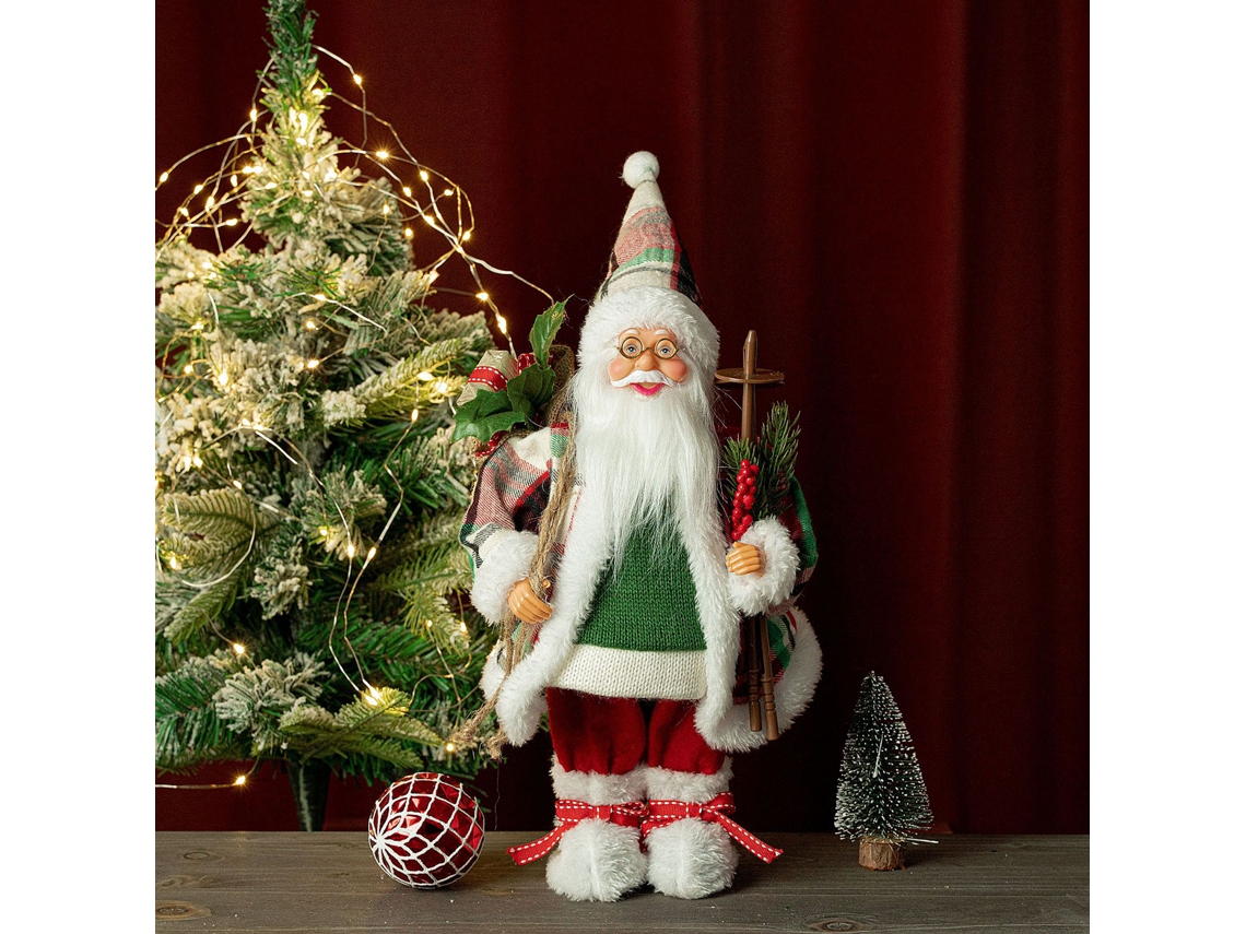Estatueta De Papai Noel Em Pé (12 Polegadas, Para Decoração De Casa E Janela) Eoocoo