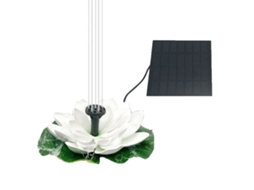 Fonte Solar De Lotus Branca 1.5w Com Painel Separado - Bomba De Água Para Lago, Piscina E Jardim, Decoração Natural E Sustentável