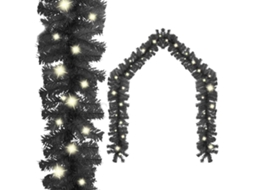Vidaxl Grinalda De Natal Com Luzes Led 10 M Preto
