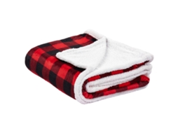 Colcha Suave De Invierno Beliani Liquorice De Poliéster Rojo 150x200x1