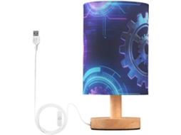 Yuiboo Night Light Mesa Luz Quente Neon Cyber Gear Interface Luminárias Para Crianças Hurricane