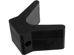 Batente De Proa De Borracha Náutica Resistente Em Formato De V De 2 Polegadas Para Reboque De Barco, Preto