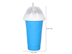 Copa Slushie Reutilizável de Silicone e Tpu, Grande, Fácil de Limpar, para Viagens e Camping, Azul