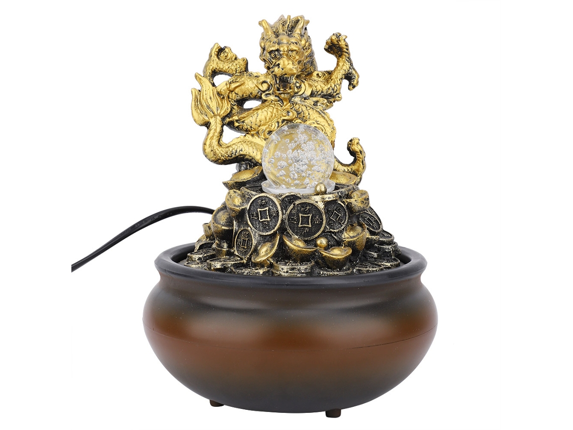 Ornamento de Fonte de Água de Resina para Feng Shui
