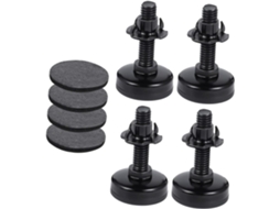Kit Com 4 Niveladores De Móveis Ajustáveis E Resistentes Para Proteção Estável Do Piso, Com Suporte Rosqueado