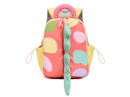 Mochila Eifson Dinossauro Com Rabo 3d, 30x23x10cm, Leve - Vermelho