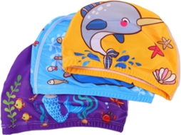 Conjunto De 3 Toucas De Natação Estampadas