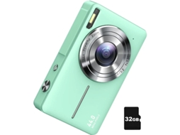 Câmera digital FHD 1080P, câmera digital compacta com zoom de 16x e função antivibração, adequada para crianças, meninas, meninos e adultos.