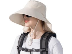 Guarda-sol para pesca com rede, chapéu de caminhada com orifício para rabo de cavalo e casaco protetor.