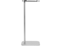 Suporte Para Fones De Ouvido Em Liga De Alumínio Prateado Com Revestimento De Silicone Para Uso Em Mesa - Protege