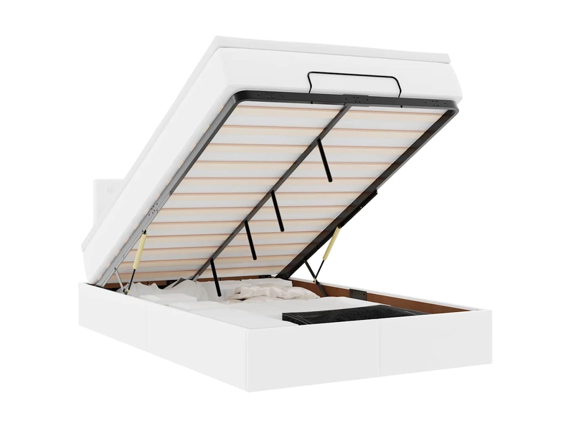 Cama Otomana com Colchões Leds Couro Artificial MAISON EXCLUSIVE (120x190 cm)