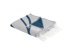 Manta Decorativa Beliani Haprek De Acrílico, Poliéster Azul 130x170x0.3