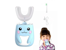 Escova de Dentes Elétrica para Crianças, Automática Ultra sônica em Forma U, com 2 Cabeças Escova, Si GOKOCO