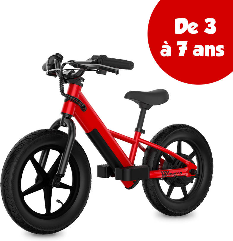 Bicicleta Elétrica sem Pedais Infantil WISPEED Wikids (Vermelha)
