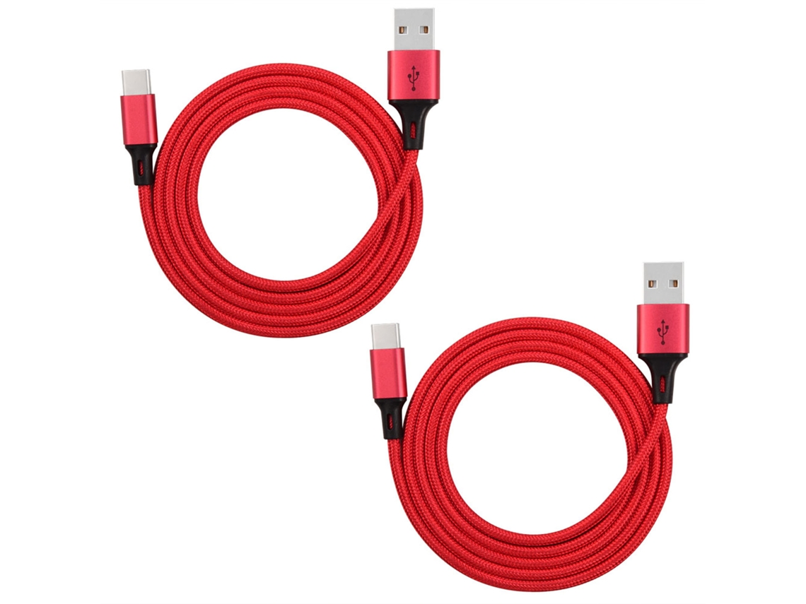 Cabo trançado de nylon USB-C, 1 metro, par, EOOCOO