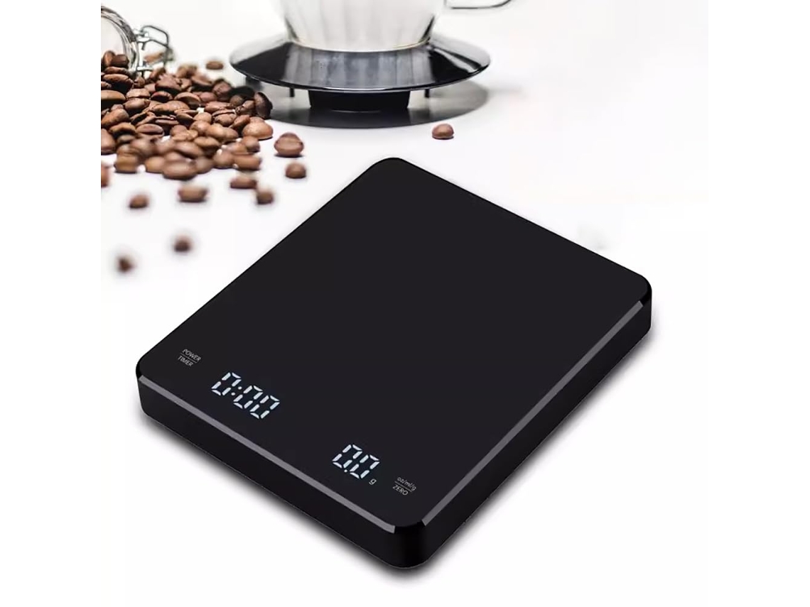 Balança Eletrônica para Café com Temporizador Automático, Pequena de Cozinha para Uso Doméstico e Confeitaria AQUAFORGE