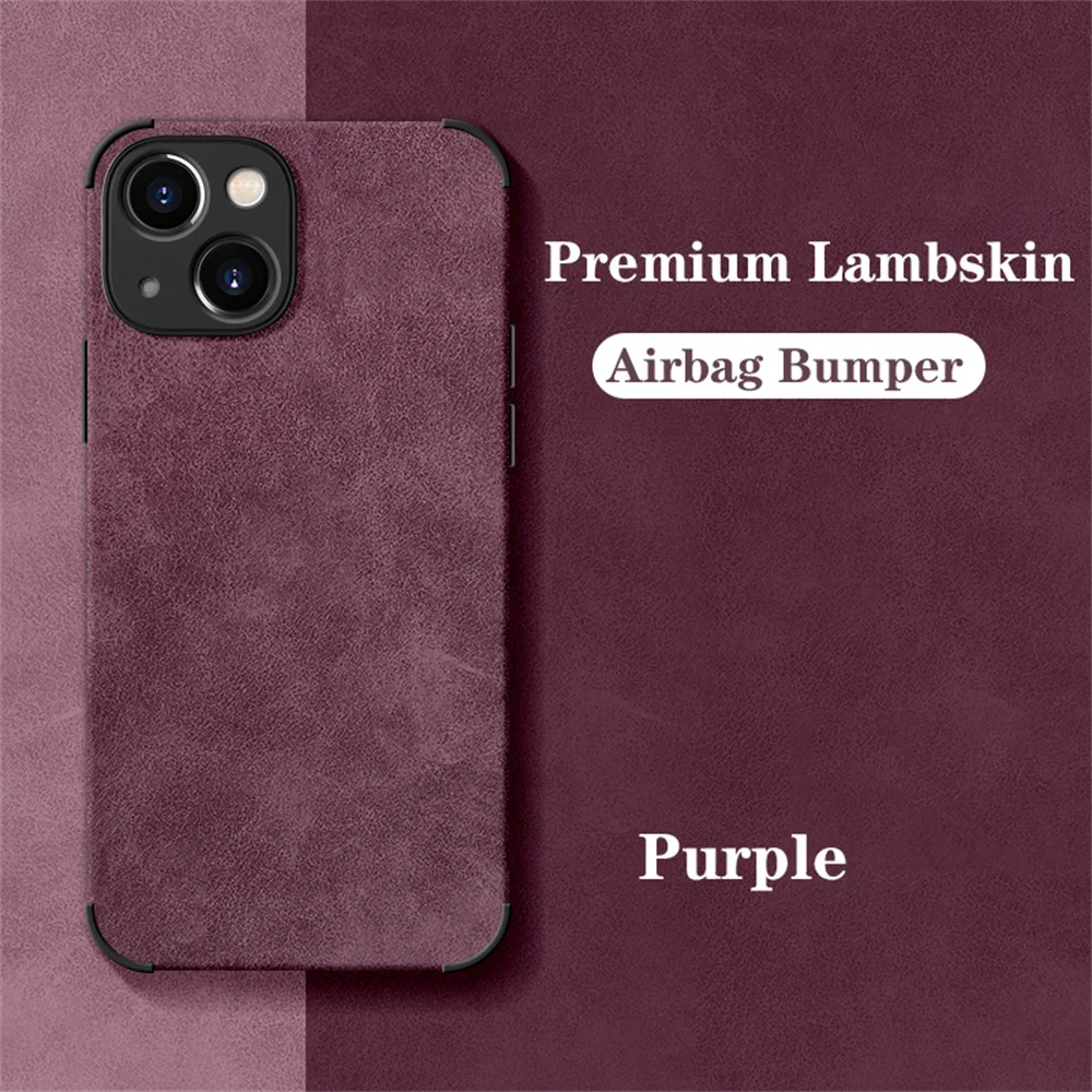 (iphone 7 Plus) Capa Resistente A Impactos Com Revestimento Retrô Em Camurça De Pele De Carneiro E Material De Silicone Macio.