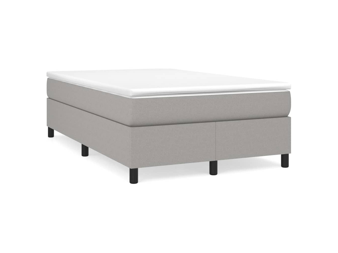 Vidaxl Cama Boxspring Com Colchão 120x190 Cm Tecido Cinzento-claro