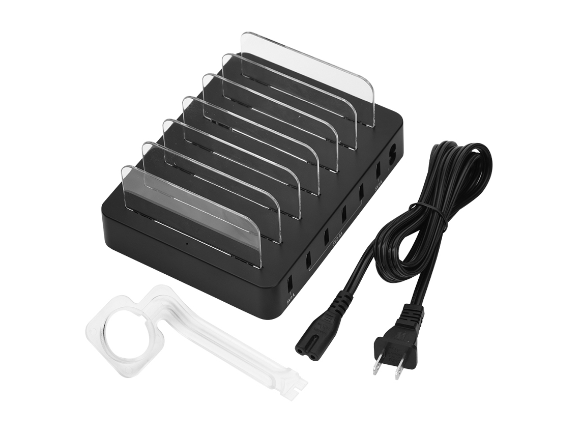 Carregador Usb LAXISCREED 6 Portas com Suporte para Relógio