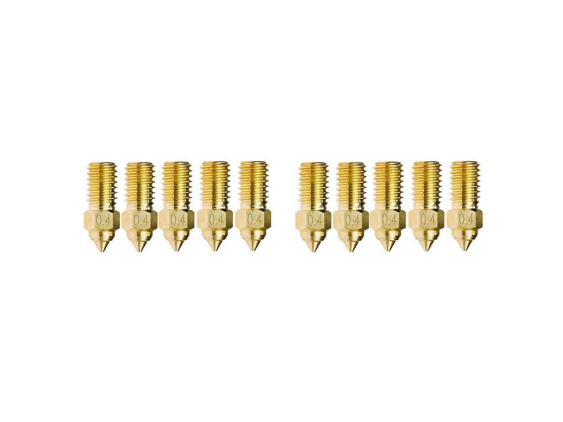 Kit com 10 Bicos de Latão para Impressora 3d, compatíveis com Ender 7, Spider, Ender3v3 SE, 0,4 mm