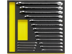Conjunto de chaves combinadas de bandeja Tcs Boca fixa/Str.-Box opcional Tcs 13/17,6-24Mm Mf STAHLWILLE