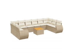 Garden Sofa Set, Garden Sofa Sets Vidaxl Bege Rattan / Vime (n/a)