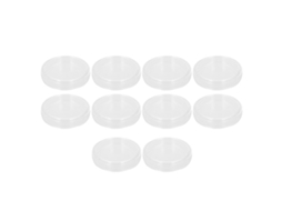 Platos de Cultura de Vidro Borosilicato com Tampa para Laboratório Bioquímico 10pcs