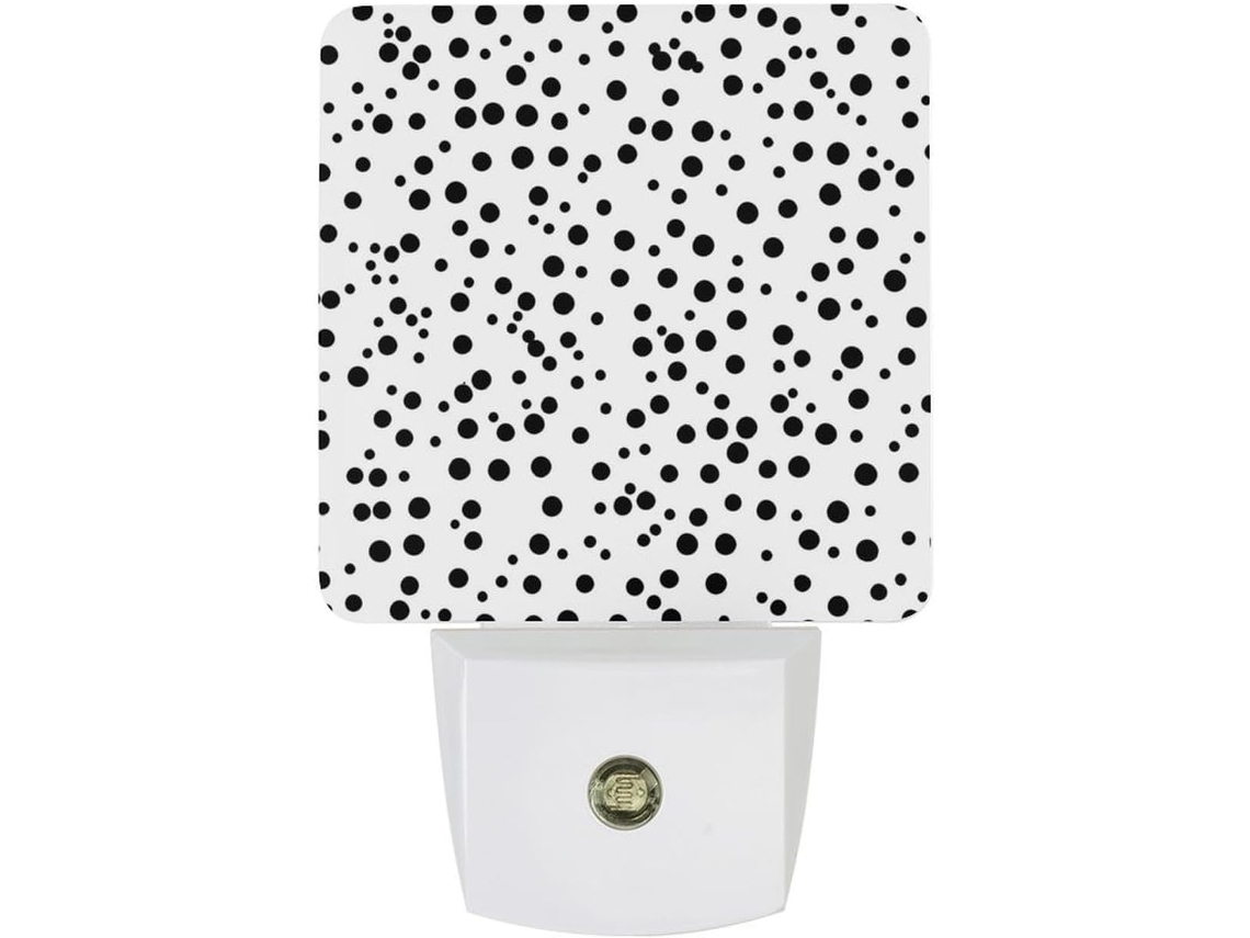 Abajur De Bolinhas Pretas E Brancas Com Led Sensor, Night Light Branca Suave E Quente, Ideal Banheiro, Quarto