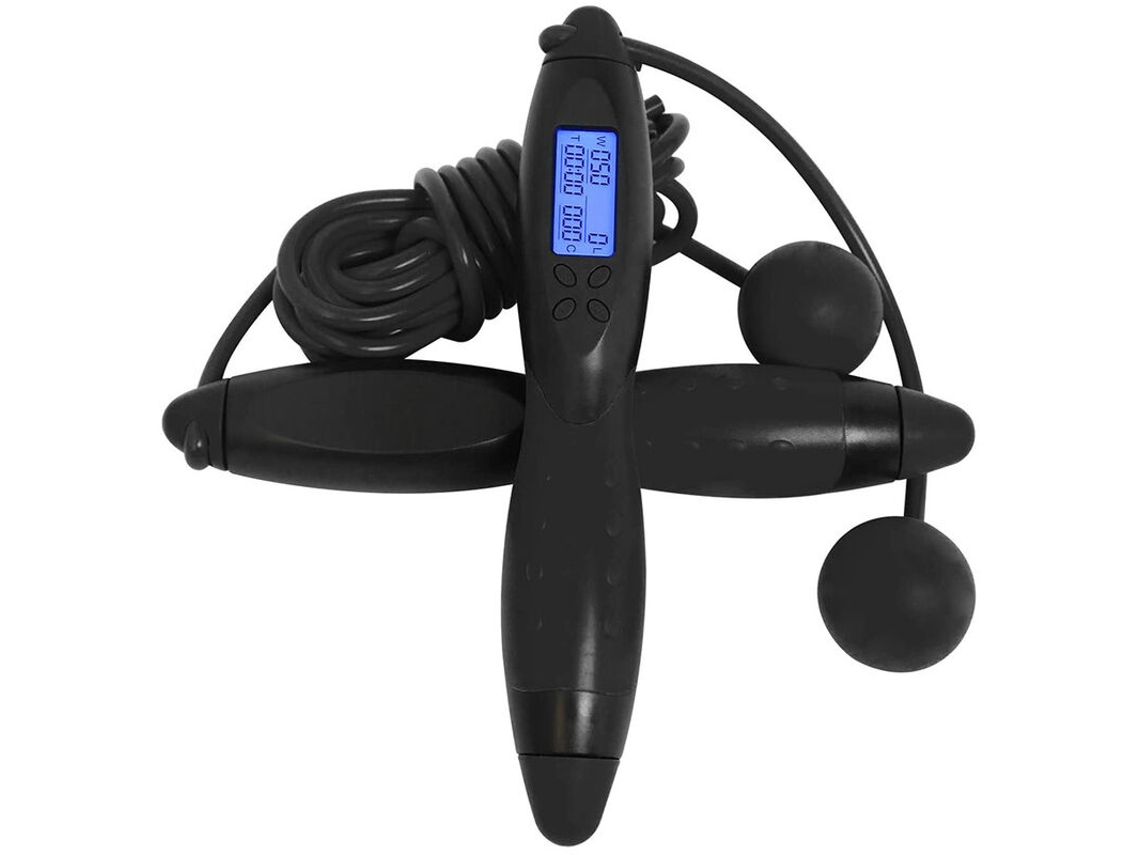 Corda De Pular Com Corda Digital Sem Fio Com Contador De Calorias Para Treinamento E Condicionamento Físico, Preta Slowmoose