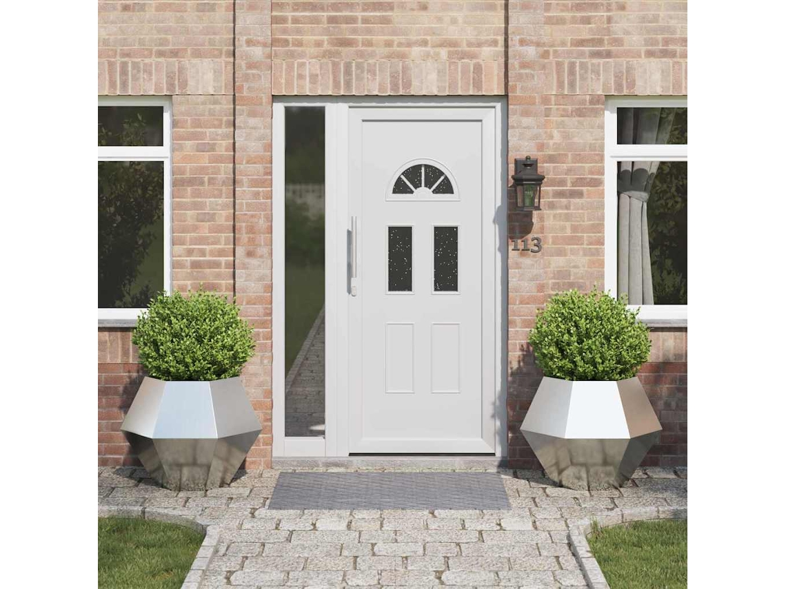 Vidaxl Floreira 2 Unid. Prateado 75 X 75 X 60 Cm Aço Galvanizado