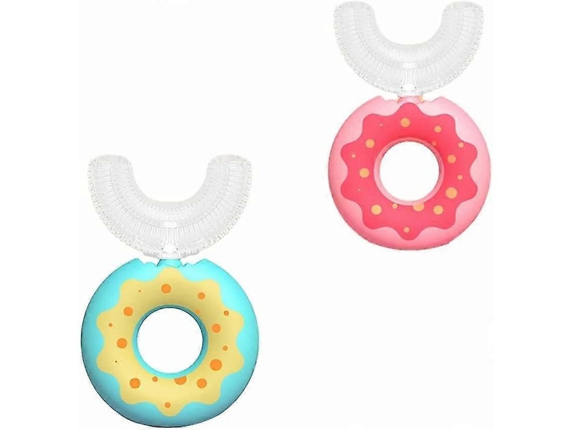 Escova de Dentes Infantil em Formato U, com Cabeça Silicone Macia, Limpeza Oral Completa 360 ​​graus e Função D Massagem Dental. GOKOCO