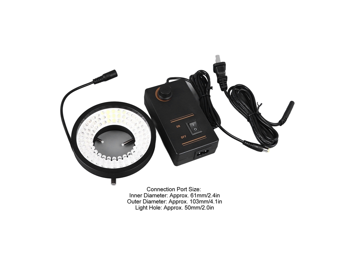 Laxiscreed Lupa Com Luz Led Circular, 96 Leds, Brilho Ajustável, Claridade Em Microscopios