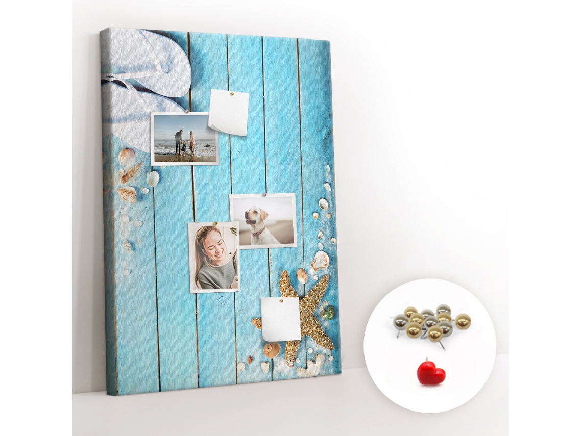 Painel De Cortiça Para Parede Folhas Tropicais Para O Escritório Espelharte (70x100 Cm)