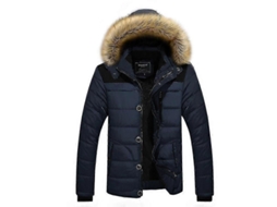 Chaqueta de Invierno para Hombre Con Capucha de Pelo Caliente Y Impermeable Hecha de Tela Reciclada S/MARCA