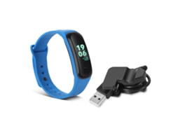Pulseira Inteligente F602 Pro: Tela Colorida, Monitoramento Cardíaco e Pressão Arterial EOOCOO (azul)