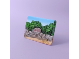 (sanya Tianya) Ímãs De Geladeira Com Pontos Turísticos Em Estilo Hainan, Área Cênica Da Praia Com Coqueiros De Sanya