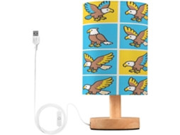 Luminária de cabeceira Falcon para quarto, com suportes USB-C, luminária de mesa para cabeceira, luminária de cabeceira.