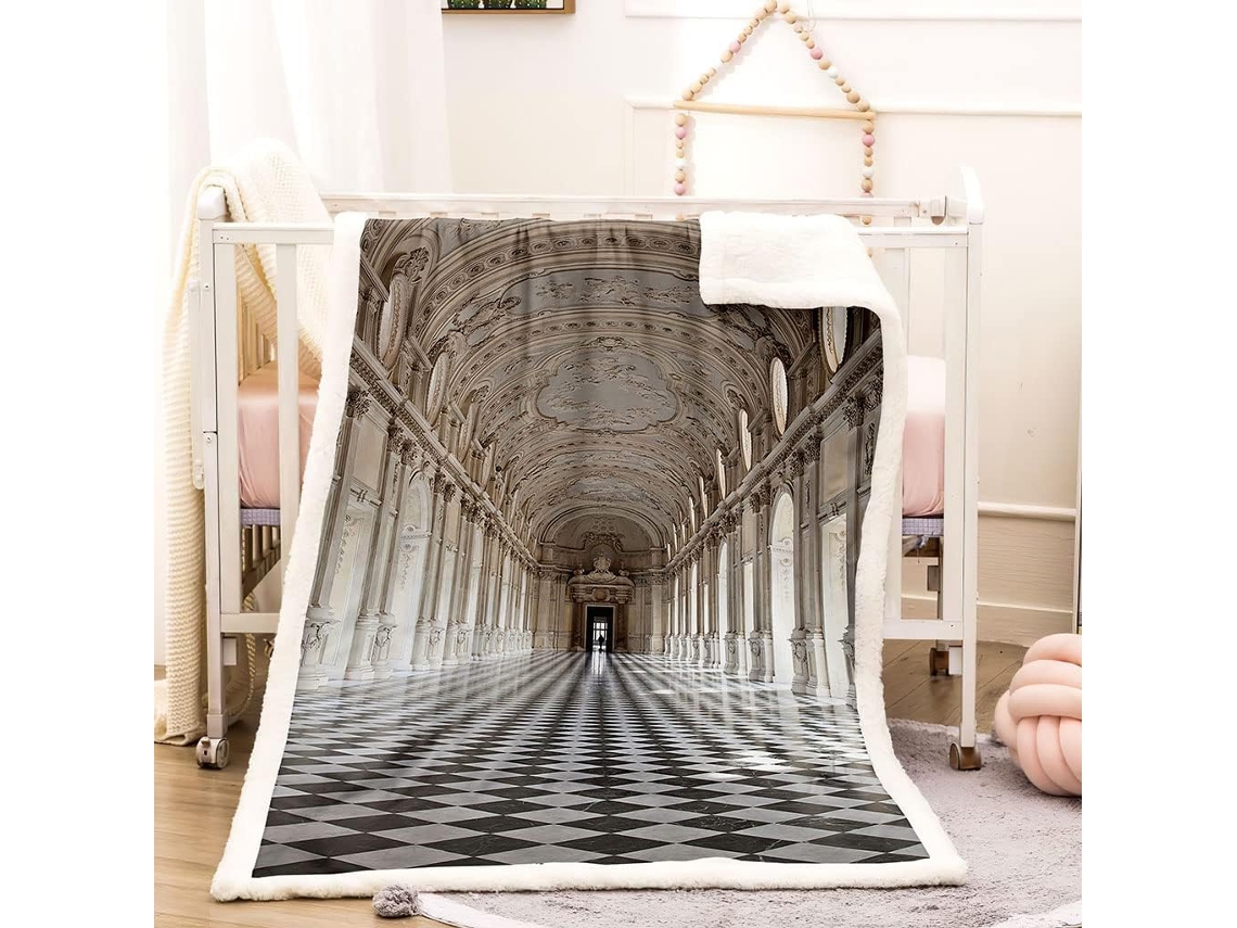 Manta Design Moderno em Microfibra 150x150cm Respirável