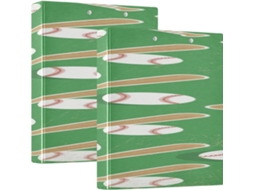 Adesivo escolar verde vintage com estampa de beisebol, 3,8 cm, pacote com 1 ou 2 unidades, com camada de proteção.