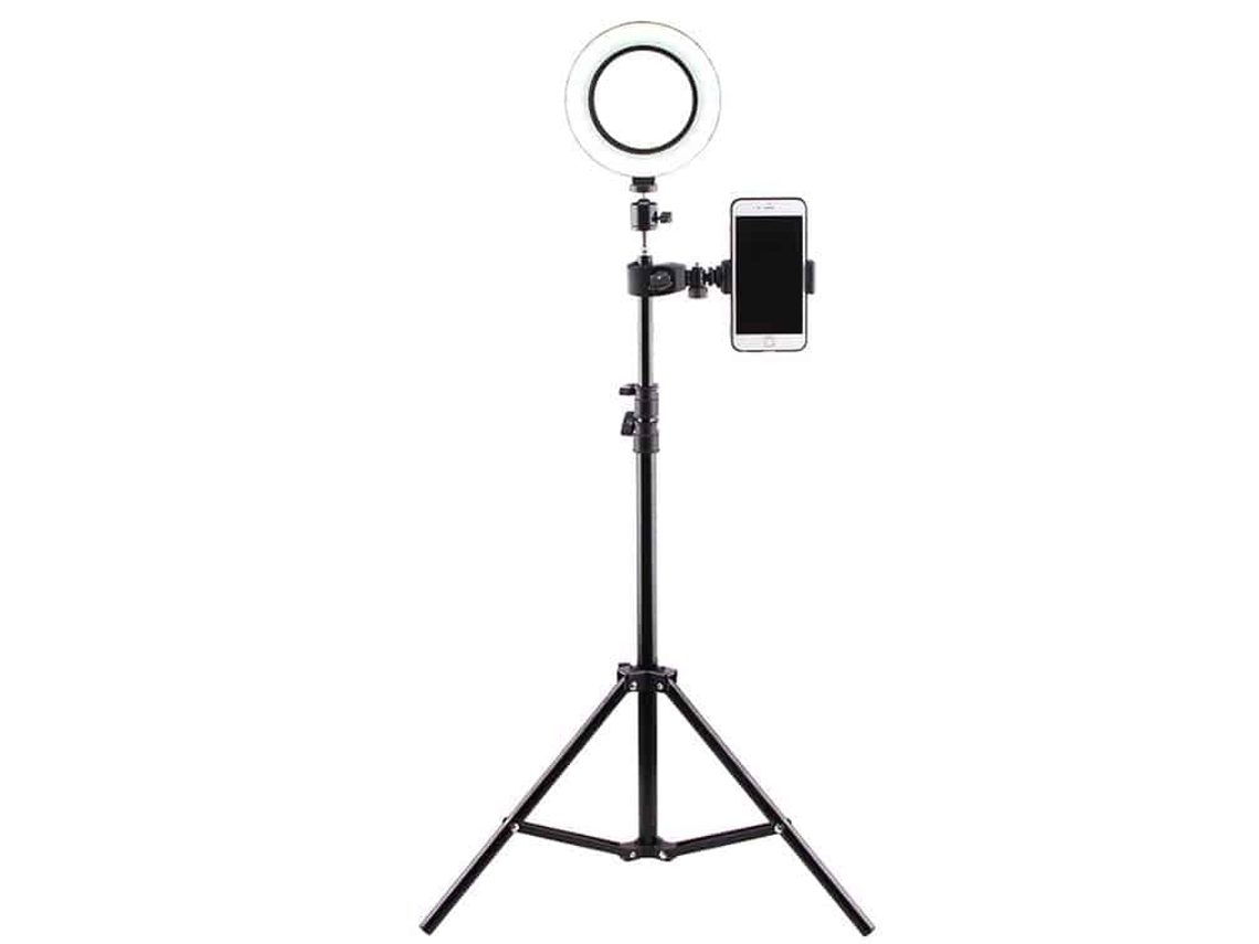 Ring Light Para Youtube E Tiktok Com Suporte Para Selfies / Tripod Silver Slowmoose