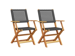 Folding Chair, Folding Chairs Vidaxl Preto Madeira De Acácia (n/a)