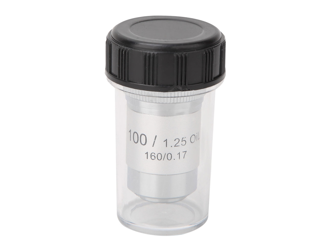 Lente Objetivo Acromática Allsteel 100x Para Microscópios Biológicos