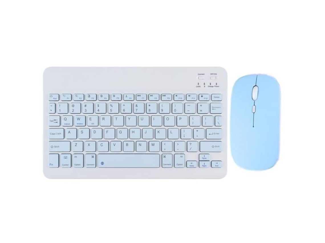 Lurelia Conjunto Teclado Bluetooth E Rato 2.4g Para Tablet 10" Compatível Com Huawei, Xiaomi E Vivo - Azul