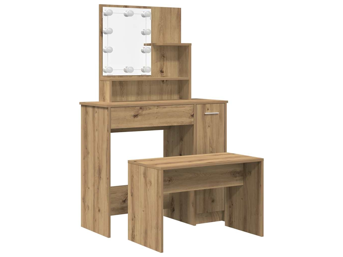 Dressing Table Set, Dressing Table Sets Vidaxl Marrom Madeira Processada (86.5 X 35 X 136 Cm)