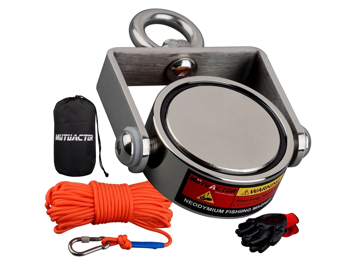 Ímã de neodímio AQUAFORGE para pesca, força 1200 libras, rotação 600