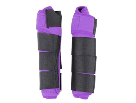 Par De Bota De Suporte Ajustável Para Perna De Cavalo, Proteção Em Rígida, Enfaixamento, Equipamento Equestre Roxo Eioororriy