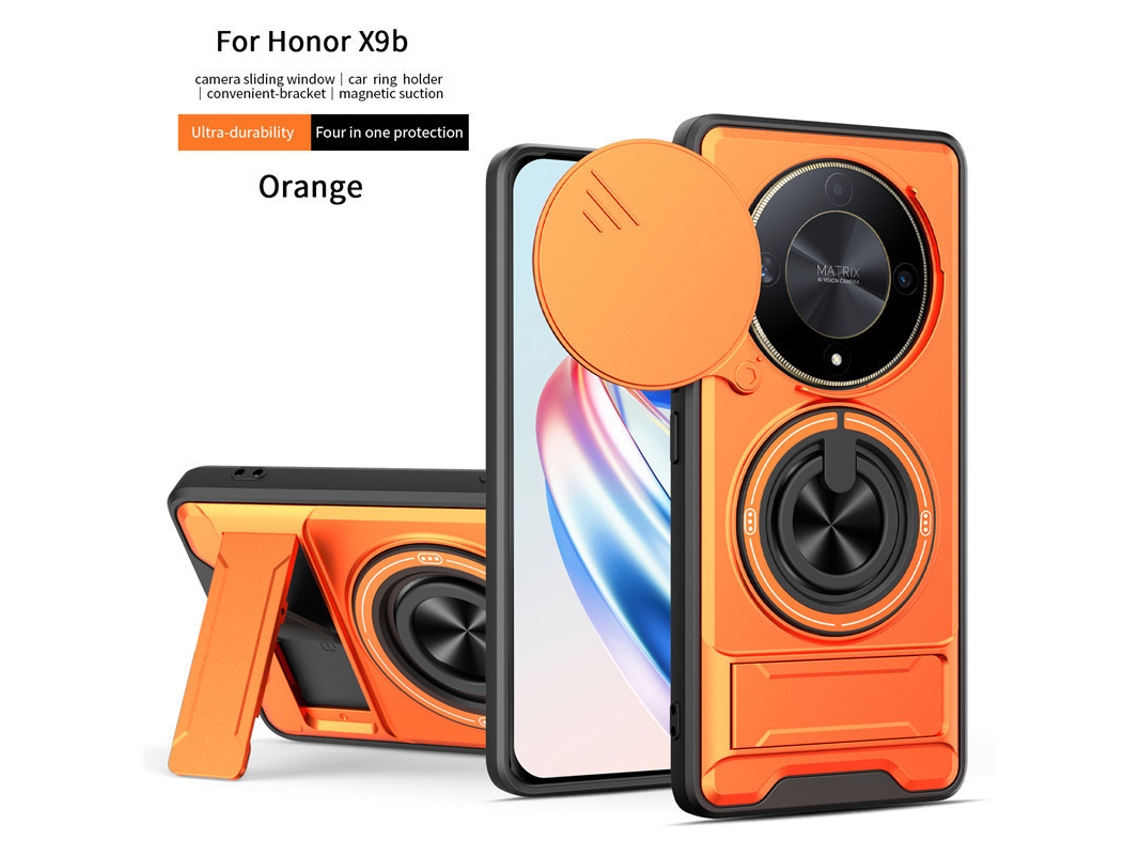 Capa Para Celular Com Suporte Duplo, Protetor Para Proteção Contra Quedas.laranja, Honor X7b/90smart 5g (versão Internacional)