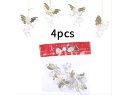 Pingente Anjo Transparente Natal Decoração Janela Worten