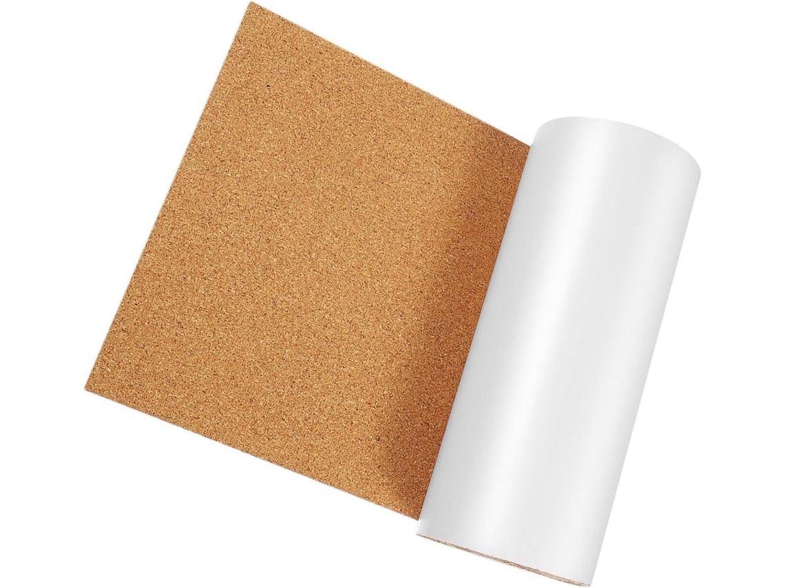 Rolo de Cortiça Autoadesiva Healeved, 120 X 30 Cm, 3 Mm Espessura, Folha Natural para Paredes, Quadro Avisos M
