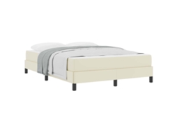 Estrutura da Cama com Colchão Creme 140x190 cm MAISON EXCLUSIVE